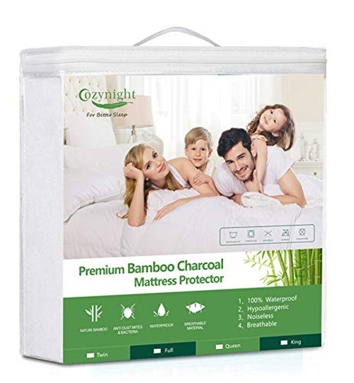 Cozynight Waterproof Mattress Protector Full Hypoallergenic Soft Noiseless Breathable Bamboo Charcoal Terry Top Bed Mattress Cover Protection Fitted 1 Cozynight Waterproof Mattress Protector Full Hypoallergenic Soft Noiseless Breathable Bamboo Charcoal Terry Top Bed Mattress Cover Protection Fitted 1