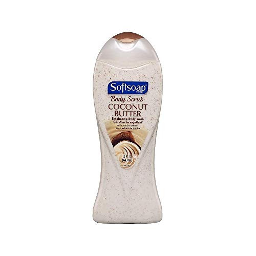 Softsoap Body Butter Coconut Scrub  Body Buff Wash 15 oz -Pack of 3-