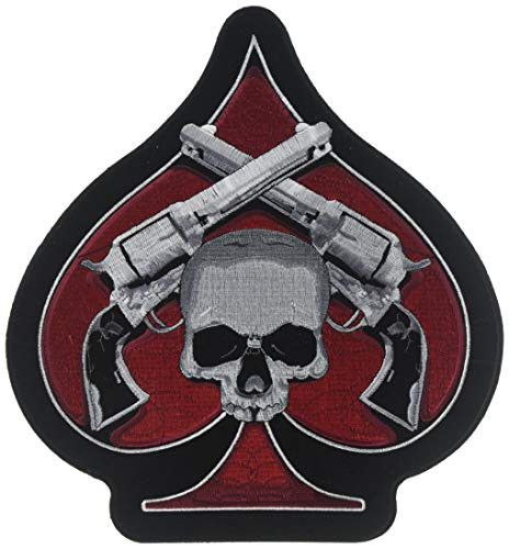 Hot Leathers Skull and Pistols Patch -1 Width x 11 Height-