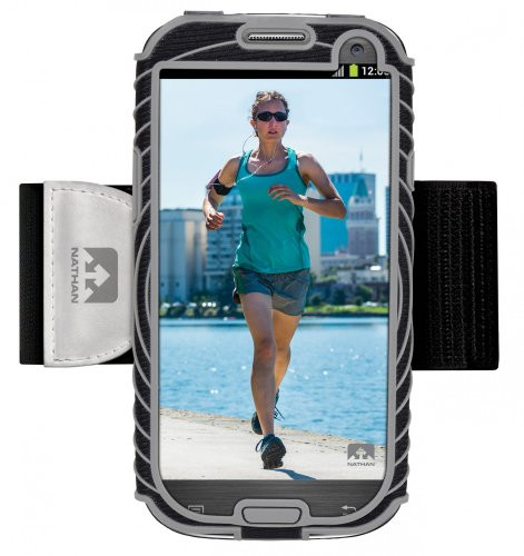Nathan Sonic Boom Armband for Samsung Galaxy S3  Black-Silver  One Size