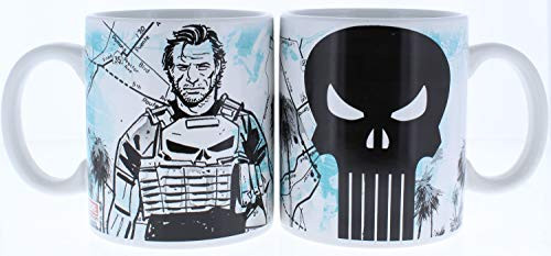 2 Pk- Marvel Knights Presents Punisher Jumbo Multicolor Ceramic Mug 16 Fl- Oz