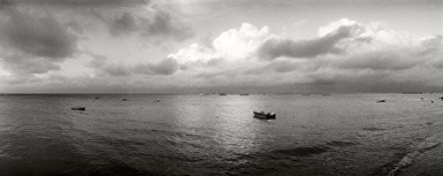 Posterazzi Small wooden boat in the ocean Morro De Sao Paulo Tinhare Cairu Bahia Brazil Poster Print  -36 x 12-