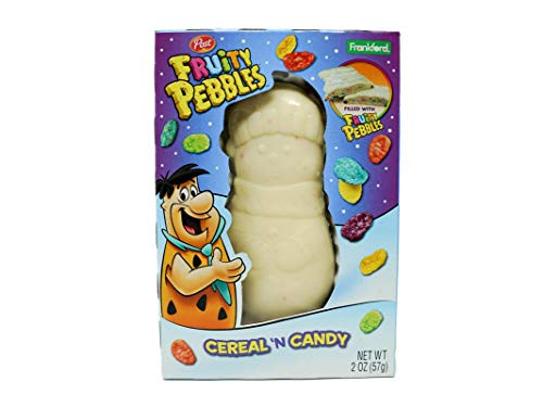 Fruity Pebbles White Chocolate Snowman  Christmas Candy Stocking Stuffers  2 Ounces