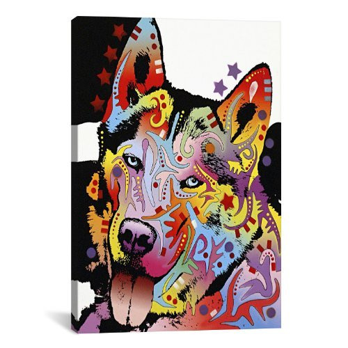 iCanvasART Siberian Husky by Dean Russo Canvas Art Print, 26 by 18-Inch