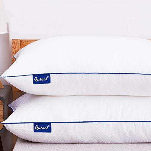Bed Pillows for Sleeping Queen Set of 2 Hypoallergenic Sleeping Pillows for Side and Back Sleepers 2-Pack Down Alternative Cooling Pillows Hotel Colle