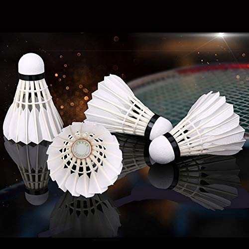 ZHENAN 12-Pack Advanced Goose Feather Badminton Shuttlecocks with Great Stability and Durability Indoor Outdoor Sports Hight Speed Training Badminton