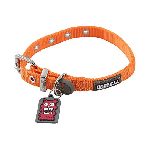 Petmate Dogzilla 5-8 x 10-16 Collar  Orange  Medium