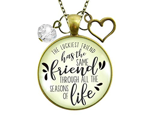 Gutsy Goodness 36 Best Necklace Luckiest BFF Life Quote Everday Jewelry Gutsy Goodness 36 Best Necklace Luckiest BFF Life Quote Everday Jewelry