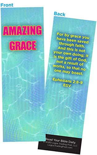Children and Youth Bookmark  Amazing Grace  Ephesians 28-9  Pack of 25  Handouts for Classroom  Sunday School  and Bible Study