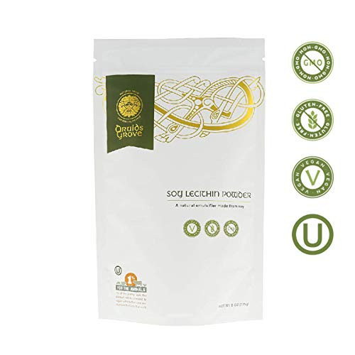 Druids Grove Soy Lecithin Powder ? Vegan ? Non-GMO ? Gluten-Free ? OU Kosher Certified - 8 oz- Druids Grove Soy Lecithin Powder ? Vegan ? Non-GMO ? Gluten-Free ? OU Kosher Certified - 8 oz-