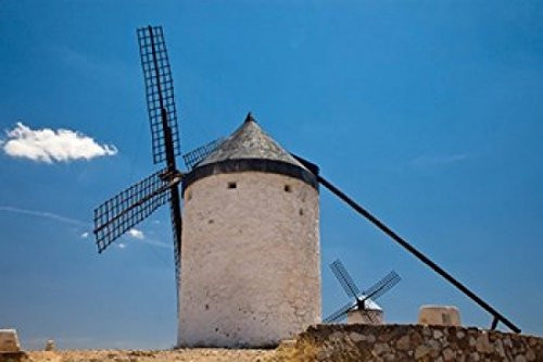 Spain Toledo Province Consuegra La Mancha windmills Poster Print by Julie Eggers -19 x 12-
