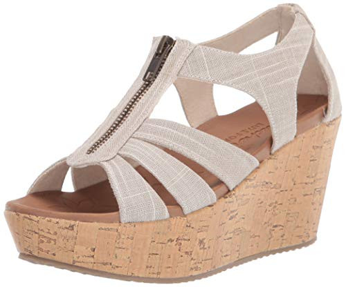 Skechers womens Wedge Sandal  Natural  11 US