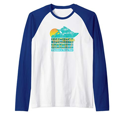 Yacht Rock Party Boat Drinking T-Shirt Maritime - Party Time Raglan Baseball Tee