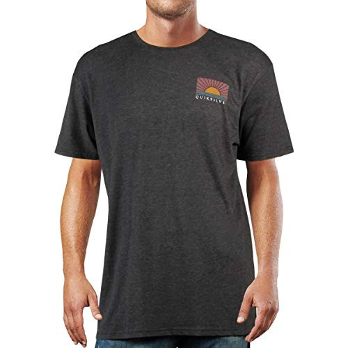 Quiksilver Mens Morning Lines Tee  Charcoal Heather  L