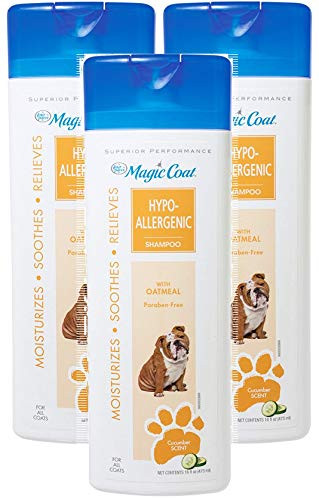 Magic Coat 3 Pack of Hypo-Allergenic Shampoo for Dogs  16 Ounces Per Bottle