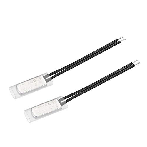 uxcell KSD9700 Thermostat  80? Normally Open Temperature Switch Thermal Switch  N-O 5A Metal Bimetal Temperature Controller 2pcs