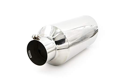 RP Remarkable Power  4 Inlet 7 Outlet - 18 Overall Length Long Stainless Steel Rolled Edge Universal Tialpipe  20 degree Exhaust Tip Diesel for Tru