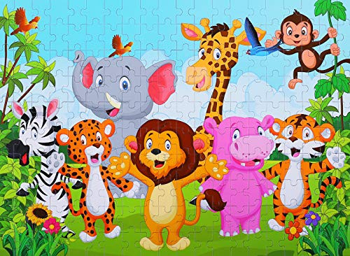 Wooden Jigsaw Puzzles Set for Kids Age 3-5 Year Old 200 Piece Wooden Animal Puzzles for Toddler Children Learning Educational Puzzles Toys for Boys a Wooden Jigsaw Puzzles Set for Kids Age 3-5 Year Old 200 Piece Wooden Animal Puzzles for Toddler Children Learning Educational Puzzles Toys for Boys a
