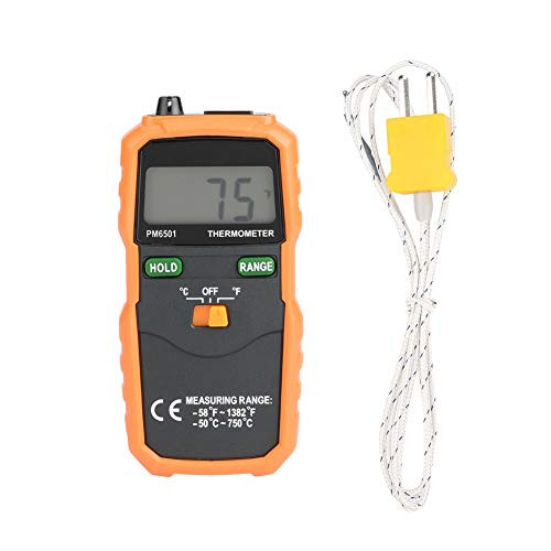 Thermometer  LCD Display PEAKMETER PM6501 K Type Digital Thermometer  High Precise Temperature Measurement Tool  Celsius-Fahrenheit