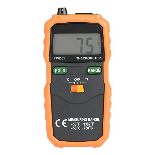 Thermometer High Precise K Type Digital LCD Display Temperature Testing Tool  PEAKMETER PM6501  Celsius-Fahrenheit