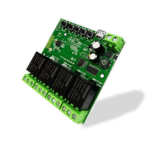 4 Channel WiFi Momentary Inching Relay Self-Locking Switch Module DC 7-32V DIY Switch Module eWelink APP Remote Control Switch Relay Module Compatible