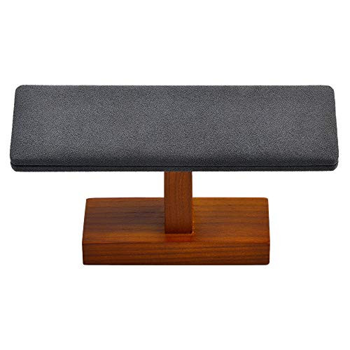 Oirlv Solid Wood T-Bar Jewelry Display Stand Showcase Necklace-Pendant Holder -Grey-
