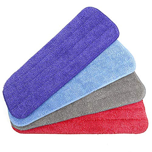 4 Pack Spray Mop Heads Replacement Mop Pads Reveal Mop Microfiber Cleaning Pad Fit for All Spray Mops and Reveal Mops 16-5 5-5 Inch