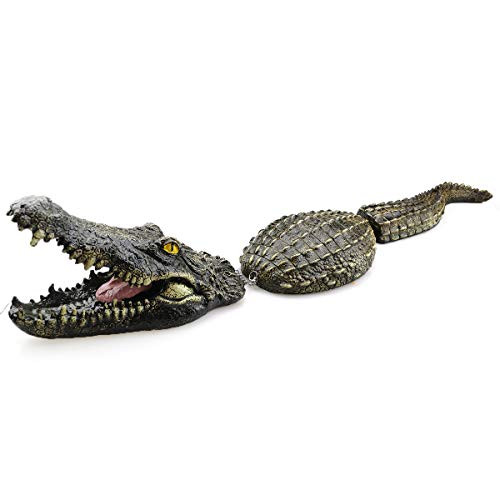 Petyoung 30 Inches Floating Crocodile Decoy for Pool  Pond  Garden and Patio  Floating Alligator Decoy Goose Duck Control Garden Park Decor