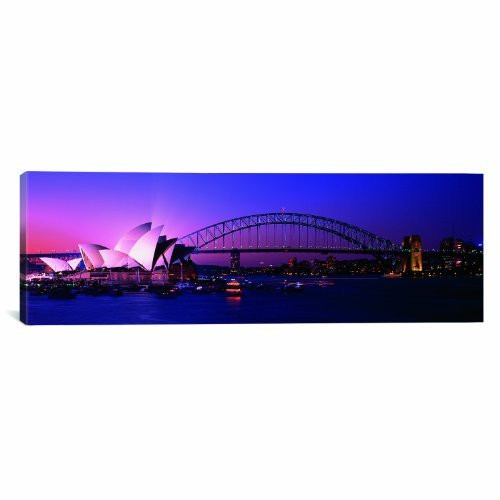 iCanvasART Opera House Harbor Bridge Sydney Australia by Panoramic Images Canvas Art Print, 36 by 12-Inch