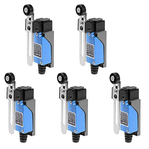 uxcell ME-8108 Adjustable Roller Lever Arm Momentary Limit Switch 1NC-1NO 5Pcs for CNC Mill 3D Printer Door Switch