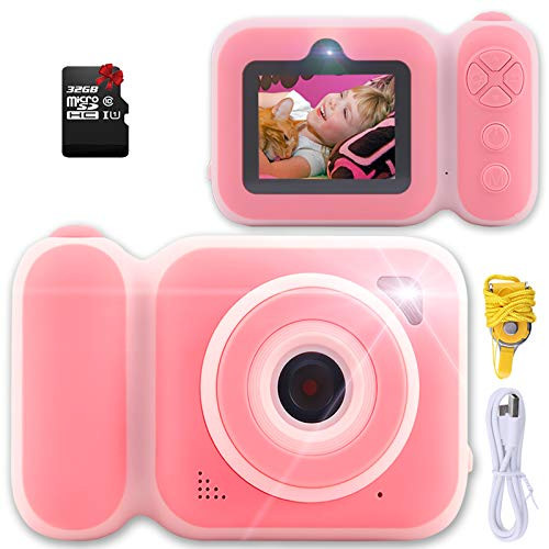 iEsyty Kids Camera Childrens Toys 3 4 5 6 7 8 9 Birthday Gift for Girls HD Digital Video Camera for Toddlers 3-9 Years Old Boy Playmate 32GB SD Card