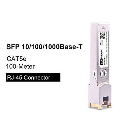 10-100-1000BASE-T SFP Transceiver  Gigabit RJ45 Auto-Negotiation Data Rate Mini-GBIC Copper SFP Module Compatible for Cisco GLC-T-SFP-GE-T  Reach 100m