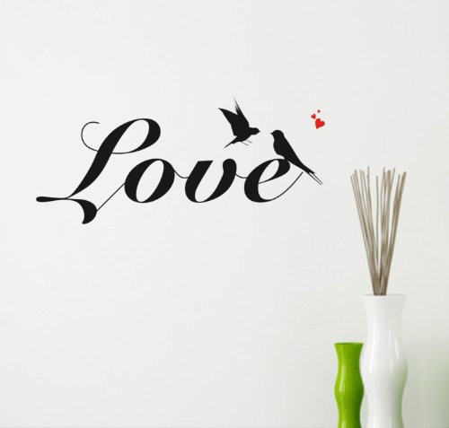 CUGBO Love with Bird Wall Decal Sticker Home Rooms Nursery Decor Vinyl Wall Art Quotes CUGBO Love with Bird Wall Decal Sticker Home Rooms Nursery Decor Vinyl Wall Art Quotes