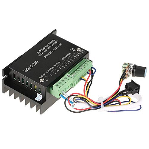 Bewinner Motor Driver Controller with Cable  WS55-220 High Performance 20VDC to 50VDC 500W 3 Phase BLDC Motor Controller CNC Brushless Spindle BLDC Mo