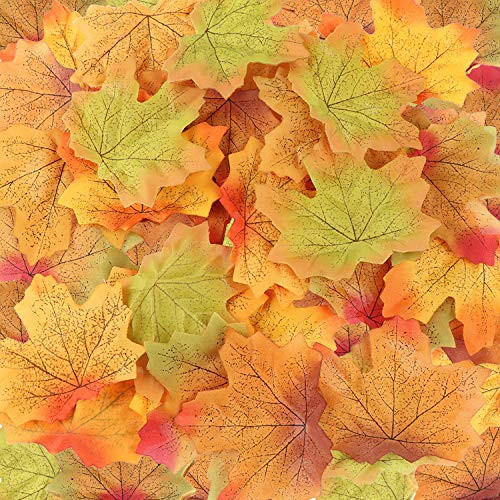 300PCS Autumn Artificial Maple Leaves Mixed Fall Colored Leaf Fall Artificial Maple Leaves Thanksgiving Autumn Leaf Wedding Party Table Decor 300PCS Autumn Artificial Maple Leaves Mixed Fall Colored Leaf Fall Artificial Maple Leaves Thanksgiving Autumn Leaf Wedding Party Table Decor