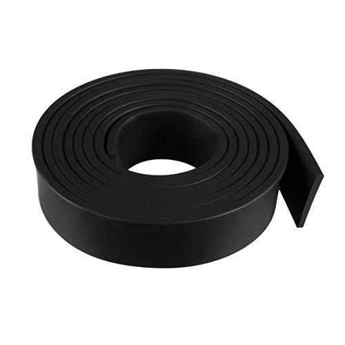 uxcell Solid Rectangle Rubber Seal Strip 15mm Wide 2mm Thick  1 Meter Long Black