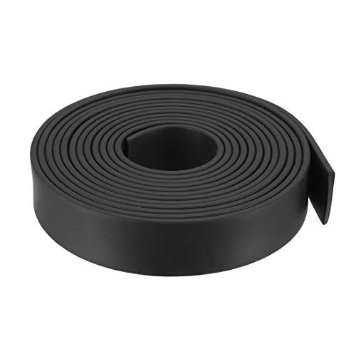 uxcell Solid Rectangle Rubber Seal Strip 25mm Wide 3mm Thick  3 Meters Long Black