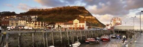 Posterazzi Speed Boats At A Commercial Dock Scarborough North Yorkshire England United Kingdom Poster Print  -36 x 12-