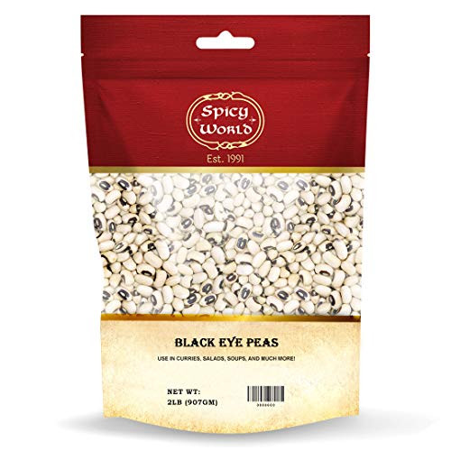 Spicy World Black Eye Peas Cowpeas 2 Pound -32oz- Bag - Protein Rich  USA Grown