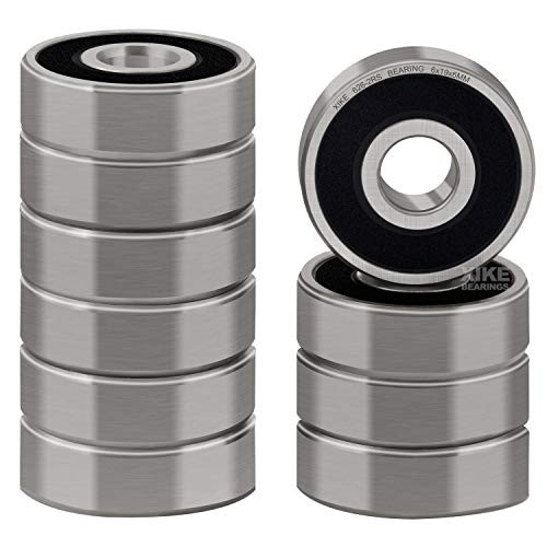 XiKe 10 Pcs 626-2RS Double Rubber Seal Bearings 6x19x6mm Pre-Lubricated and Stable Performance and Cost Effective Deep Groove Ball Bearings- XiKe 10 Pcs 626-2RS Double Rubber Seal Bearings 6x19x6mm Pre-Lubricated and Stable Performance and Cost Effective Deep Groove Ball Bearings-