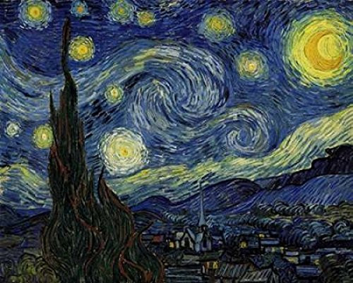 Posterazzi Starry Night Poster Print by Vincent Van Gogh  -8 x 10-