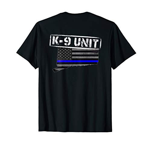 Connecticut K-9 Police Officer T-Shirt LEO Law Enforcement