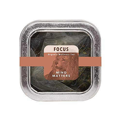 White Lion Focus -Mind Matters- Wellness Tea - 100 USDA Certified Organic - Stay Alert and Focused - 5 Count Tin White Lion Focus -Mind Matters- Wellness Tea - 100 USDA Certified Organic - Stay Alert and Focused - 5 Count Tin