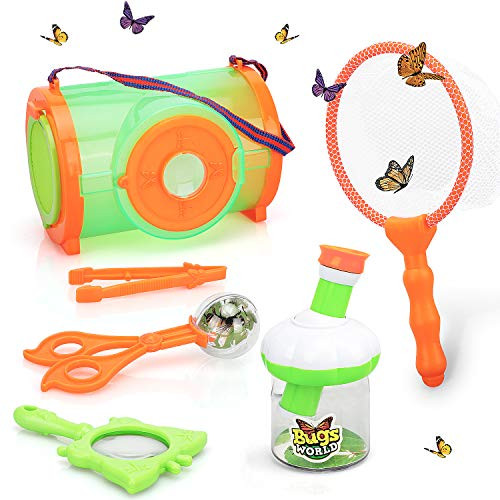 STEAM Life Bug Catcher Kit for Kids - Kid Explorer Kit - Bug Collection Kit Insect Catcher - Outdoor Explorer Set for Kids - Butterfly Net - Bug Cages