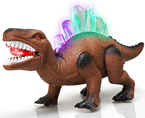 STEAM Life Walking Dinosaur Toy - Robot Dinosaur Toy Walks  Mouth Moves  Roars and Lights Up - Electronic Dino Toy for Boys and Girls 3 4 5 6 7 Year O