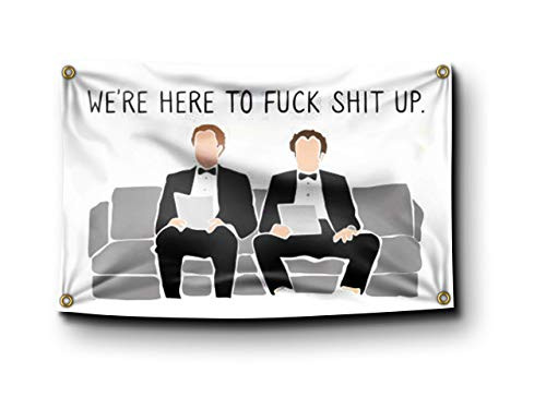 Banger - Step Brothers The Interview Were Here to Fuck Shit Up - Will Ferrell 3x5 Feet Flag Banner for College Dorm Frat or Man Cave