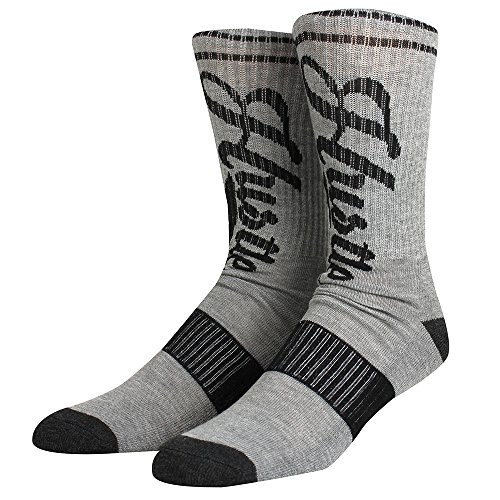Steve Madden Mens Ribbed Single Pair Street Crew Sock  black  One Size