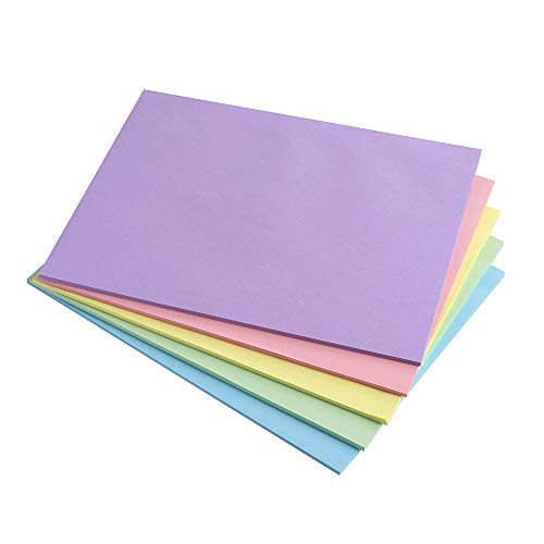 Sticky Notes 6x8 in Pastel Post Stickies It Super Sticking Power Memo Pads Its Strong Adhesive  5 Pads-Pack  28 Sheets-pad
