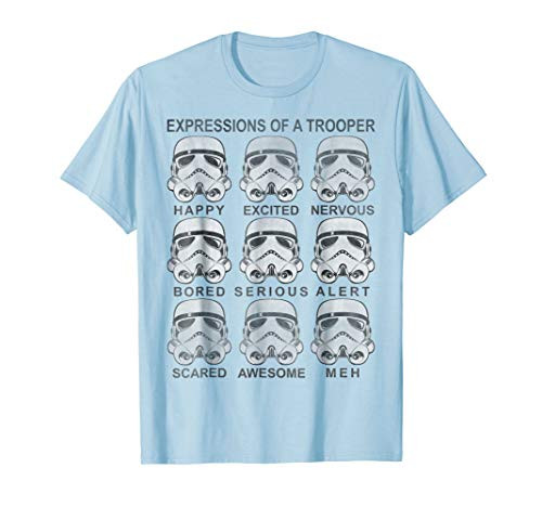 Star Wars Stormtrooper Facial Expressions Graphic T-Shirt