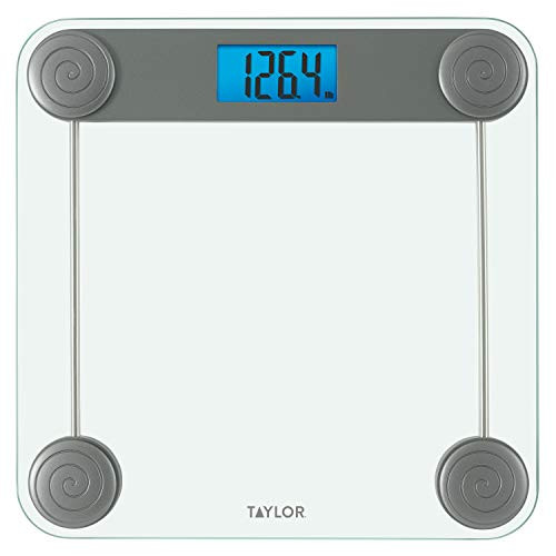 Taylor Precision Products Taylor Glass Digital Bathroom Scale with 3D Corner Accents